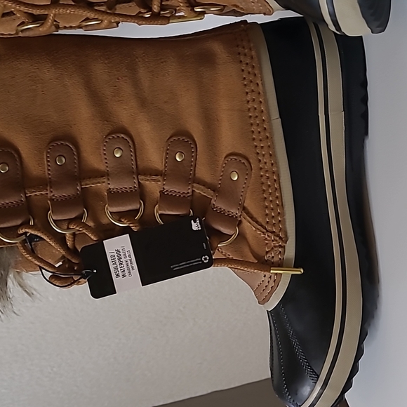 Sorel Joan of Arctic Caramel Black Waterproof Boots size 9.5 NWT - Picture 7 of 12